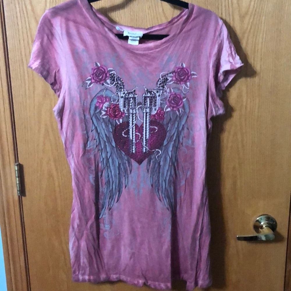 Pistols and roses tee